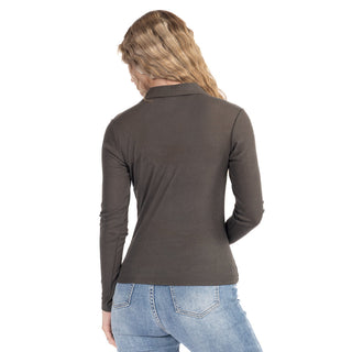 Playera Polo Slim Fit Manga Larga