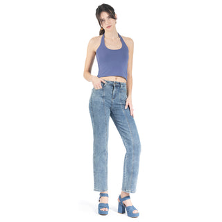 Playera Crop Slim Fit sin Mangas Halter