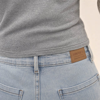Playera Crop Cuello Cuadrado para Mujer Forever 21 #color_gris-jaspeado