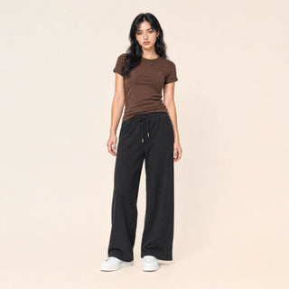 Playera Slim de Manga Corta para Mujer Forever 21 #color_café