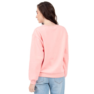 SUDADERA PARA MUJER ROUND NECK WITH EMBROIDERY FOREVER 21