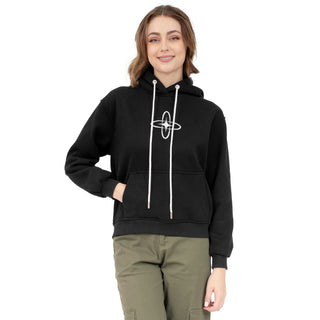 SUDADERA PARA MUJER HOODIE WITH PRINT AND PURSE FOREVER 21