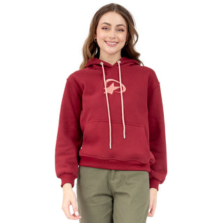 SUDADERA PARA MUJER HOODIE WITH PRINT AND PURSE FOREVER 21