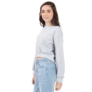 SUDADERA PARA MUJER BASIC ROUND NECK WITH HEART FOREVER 21