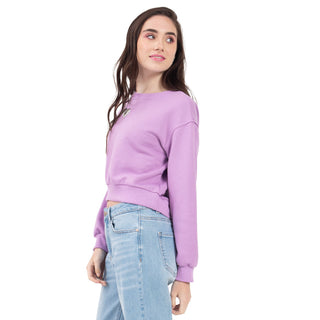 SUDADERA PARA MUJER BASIC ROUND NECK WITH HEART FOREVER 21