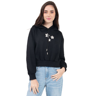 SUDADERA PARA MUJER FASHION HOODIE WITH STARS FOREVER 21