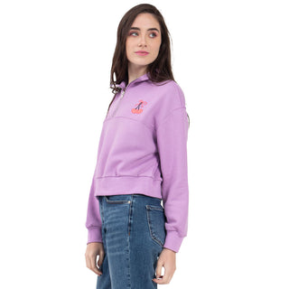 Sudadera Medio Cierre Cropped