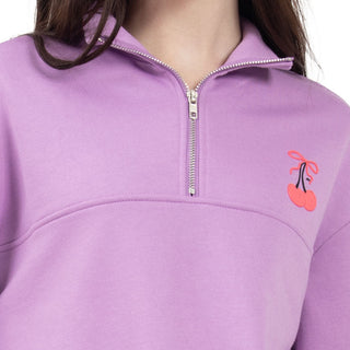 Sudadera Medio Cierre Cropped