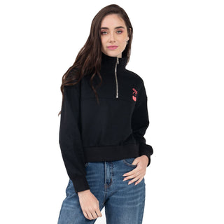 Sudadera Medio Cierre Cropped