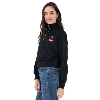 Sudadera Medio Cierre Cropped