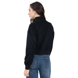 Sudadera Medio Cierre Cropped