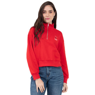 Sudadera Medio Cierre Cropped