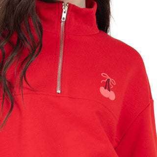Sudadera Medio Cierre Cropped