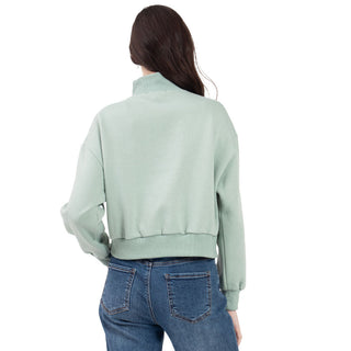 Sudadera Medio Cierre Cropped