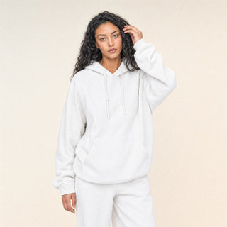 Sudadera Hoodie Oversized para Mujer Forever 21 #color_hueso