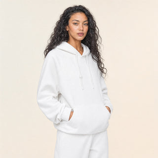 Sudadera Hoodie Oversized para Mujer Forever 21 #color_hueso