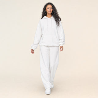 Sudadera Hoodie Oversized para Mujer Forever 21 #color_hueso