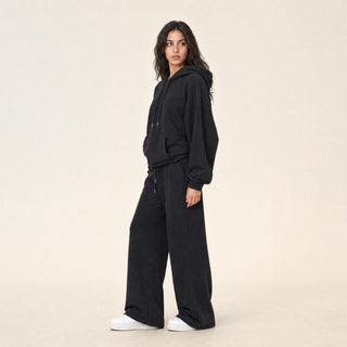 Sudadera Hoodie Oversized para Mujer Forever 21 #color_negro