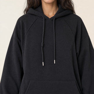 Sudadera Hoodie Oversized para Mujer Forever 21 #color_negro