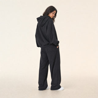 Sudadera Hoodie Oversized para Mujer Forever 21 #color_negro