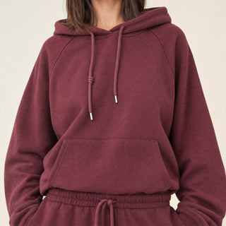 Sudadera Hoodie Oversized para Mujer Forever 21 #color_vino