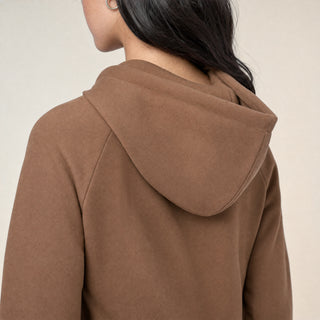Sudadera Hoodie con Cierre para Mujer Forever 21 #color_café