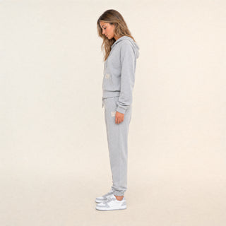 Sudadera Hoodie con Cierre para Mujer Forever 21 #color_gris-jaspeado