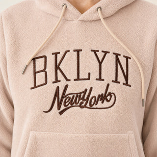 Sudadera Hoodie con Bordado para Mujer Forever 21 #color_hueso