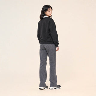 Sudadera Cropped con Gráfico para Mujer Forever 21 #color_negro