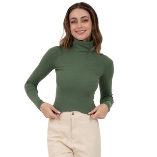 SWEATER PARA MUJER KNIT HIGTH NECK LONG FITED FOREVER 21