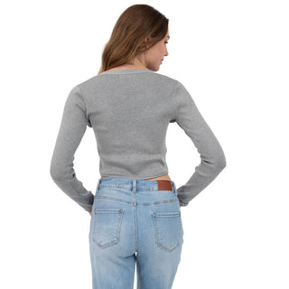 SWEATER PARA MUJER CROPPED CON BOTONES AL FRENTE FOREVER 21