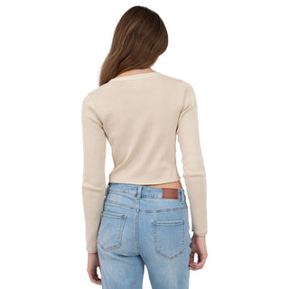 SWEATER PARA MUJER CROPPED CON BOTONES AL FRENTE FOREVER 21