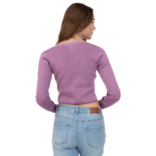 SWEATER PARA MUJER CROPPED CON BOTONES AL FRENTE FOREVER 21