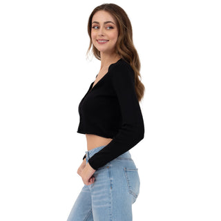 Sweater Cardigan Crop Slim Fit