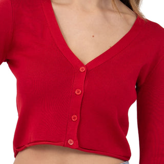 SWEATER PARA MUJER CROPPED CON BOTONES AL FRENTE FOREVER 21