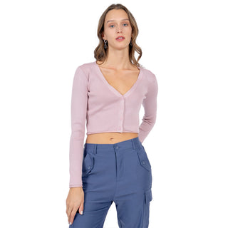 Sweater Cardigan Crop Slim Fit