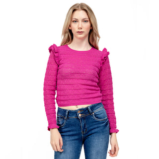 SWEATER PARA DAMA WITH RUFFLES AT SHOULDER FOREVER 21