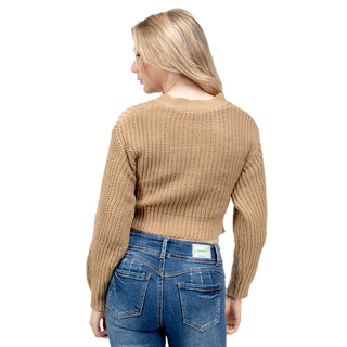 SWEATER PARA MUJER CROPPED CROSSED FASHION KNIT FOREVER