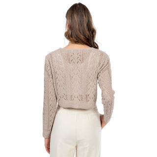 Sweater Crop Relaxed Tejido
