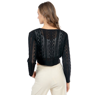 Sweater Crop Relaxed Tejido