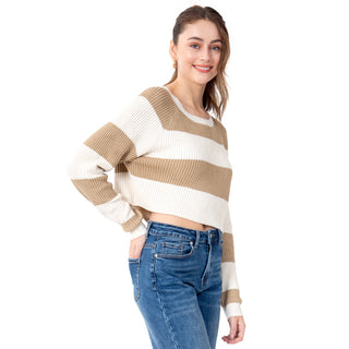 SWEATER PARA MUJER KNIT WITH STRIPES FOREVER 21