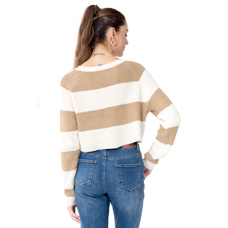 SWEATER PARA MUJER KNIT WITH STRIPES FOREVER 21