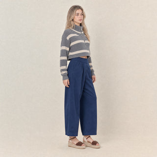 Suéter Cropped con Medio Zipper para Mujer Forever 21 #color_gris-jaspeado