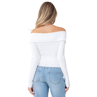 SWEATER PARA MUJER WITH ZIPPER & SHOULDER DOWN FOREVER 21