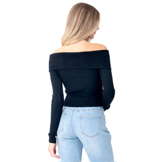 SWEATER PARA MUJER WITH ZIPPER & SHOULDER DOWN FOREVER 21