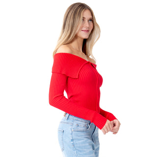 SWEATER PARA MUJER WITH ZIPPER & SHOULDER DOWN FOREVER 21