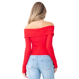 SWEATER PARA MUJER WITH ZIPPER & SHOULDER DOWN FOREVER 21