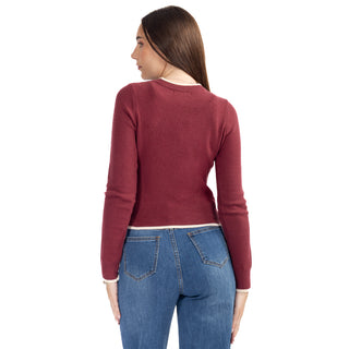 SWEATER PARA MUJER ROUND NECK BASIC WITH CONTRAST FOREVER 21