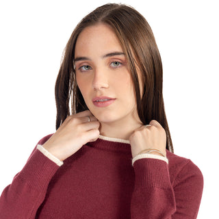 SWEATER PARA MUJER ROUND NECK BASIC WITH CONTRAST FOREVER 21