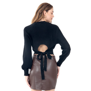 SWEATER PARA MUJER CROP WITH STRING AT WAIST FOREVER 21